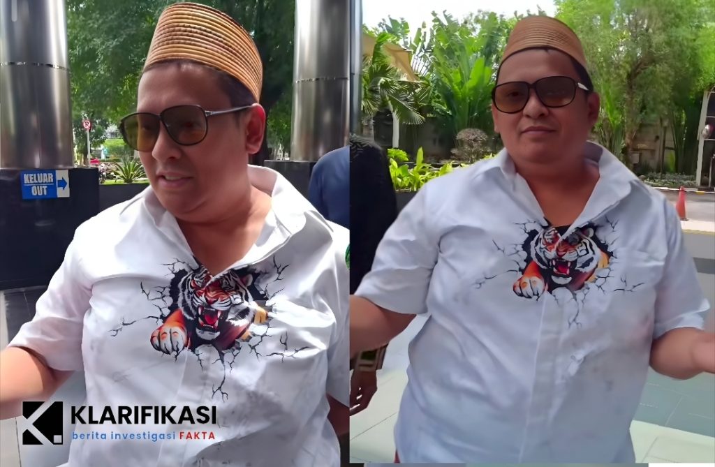 Tampil Nyentrik Dengan Kemeja Harimau di KPK, Haji Her : Saya tidak mengenal dengan tersangka