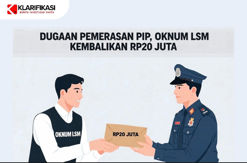 Dugaan Pemerasan PIP, Oknum LSM Kembalikan Rp20 Juta, Publik Desak Hukum Tetap Jalan