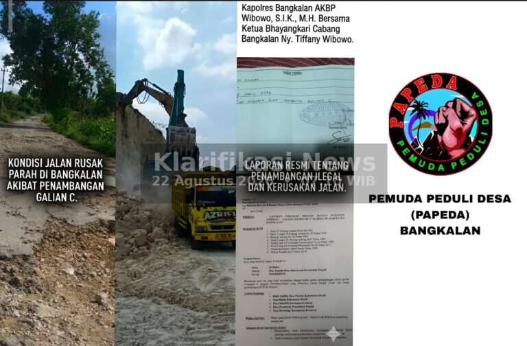 Galian C Ilegal di Bangkalan Diduga Libatkan Suap Oknum APH, PAPEDA Desak Mabes Polri Turun Tangan