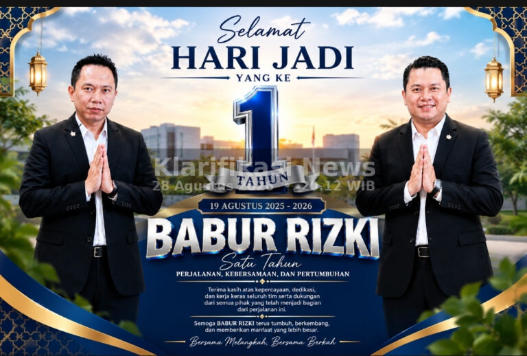 Satu Tahun Dapur MBG Babur Rizki, Klarifikasi News Sampaikan Apresiasi